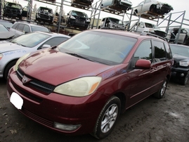 2005 TOYOTA SIENNA XLE BURGUNDY 3.3L AT 4WD Z16538